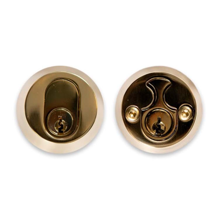 Dobbelt cylinder med rosetter - Messing