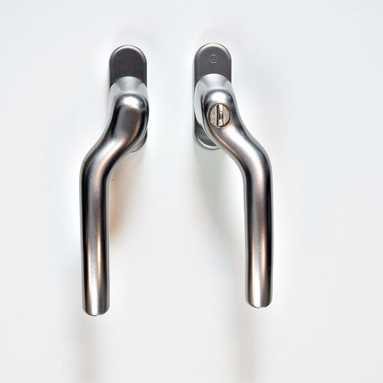 Gennemgående greb med spærre til vinduesdør, Mat - Højre